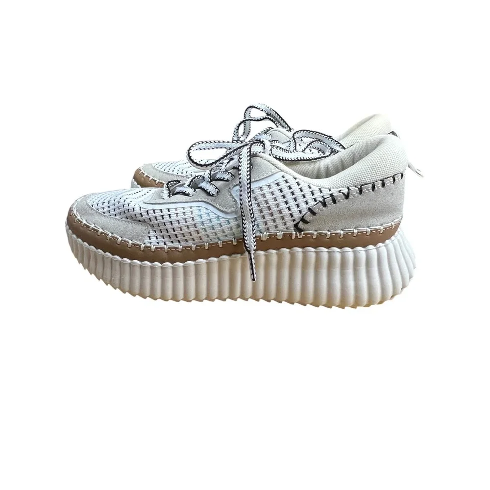 Hey Girl by Corkys Adventure 2 Platform Sneakers Tan Cream - Size 7